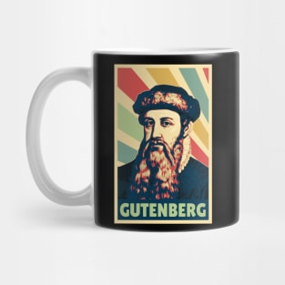 Johannes Gutenberg Vintage Colors Mug